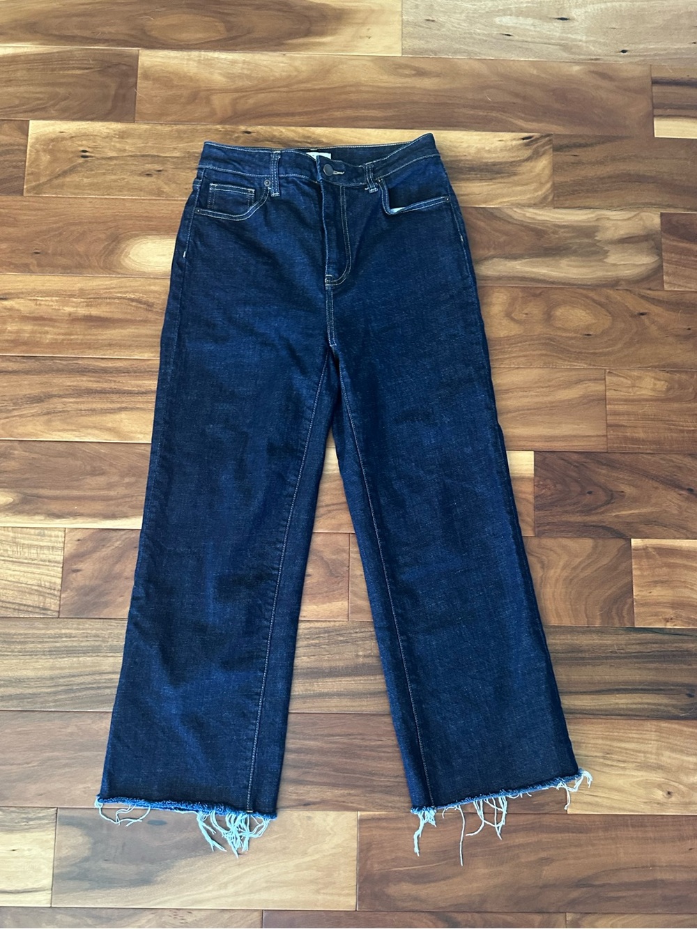 Oliver Logan Raw Hem Dark Blue Straight Jeans size 29